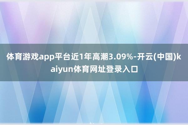 体育游戏app平台近1年高潮3.09%-开云(中国)kaiyun体育网址登录入口